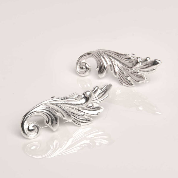 Chunky sterling silver cufflinks in swirl design